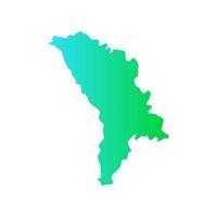 Moldova map illustrated vector