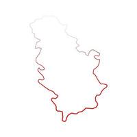 Illustrated serbia map vector