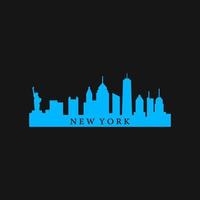 horizonte de nueva york ilustrado vector