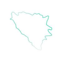 mapa ilustrado de bosnia vector