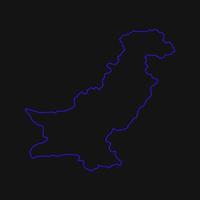 mapa ilustrado de pakistán vector