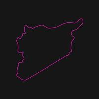 Syria map illustrated vector