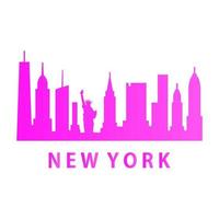 New york skyline illustrated vector