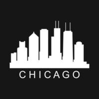 Chicago skyline illustrated vector