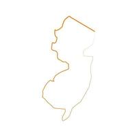 New jersey map illustrated vector