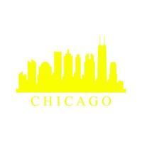 Chicago skyline illustrated vector