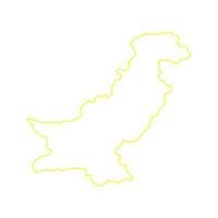 mapa ilustrado de pakistán vector