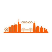 Chicago skyline illustrated vector