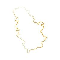 Illustrated serbia map vector