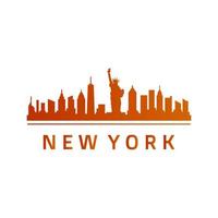 New york skyline illustrated vector