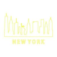 horizonte de nueva york ilustrado vector