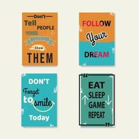 Typography Quotes, motivation, positive inspiration poster vector