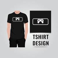 Ilustración de vector de diseño de camiseta de controlador de juego