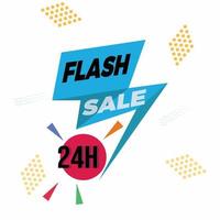 Flash sale 24 hours banner design vector illustration