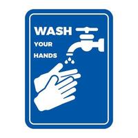 Wash your hand sign and symbol design vector illustration