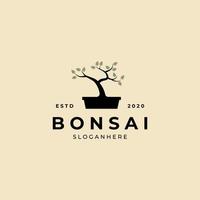 plantilla de diseño de ilustración de vector de logotipo de bonsái