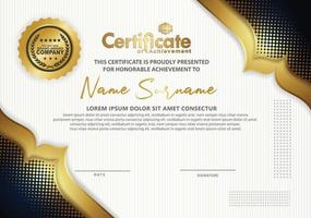 certificate template with dynamic and futuristic texture pattern background vector