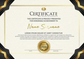 certificate template with luxury and texture pattern background vector