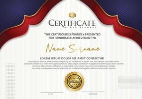 certificate template with luxury and texture pattern background vector