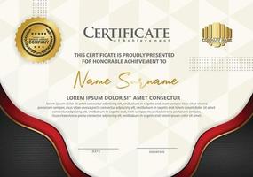 certificate template with luxury and texture pattern background vector