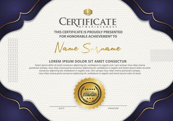 certificate template with luxury and texture pattern background