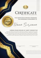 certificate template with luxury and texture pattern background vector