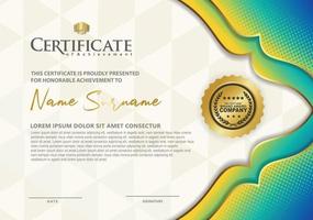 certificate template with luxury and texture pattern background vector