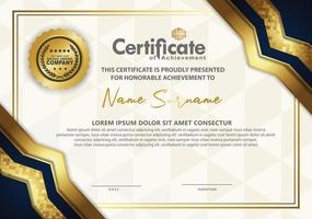 certificate template with luxury and texture pattern background vector