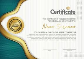 certificate template with luxury and texture pattern background vector