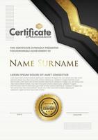 certificate template with luxury and texture pattern background vector