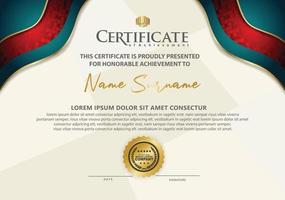 certificate template with luxury and elegant texture pattern background vector