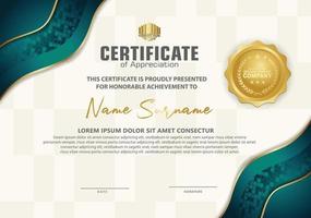 certificate template with luxury and elegant texture pattern background vector