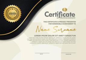 certificate template with luxury and elegant texture pattern background vector