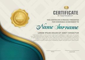 certificate template with luxury and elegant texture pattern background vector