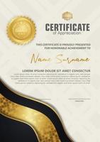 certificate template with luxury and elegant texture pattern background vector