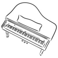 dibujo vectorial de piano vector