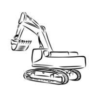 excavator vector sketch