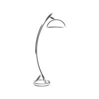 floor lamp vector sketch