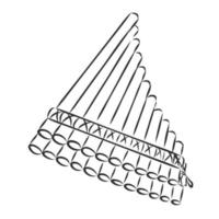 pan flute vector sketch