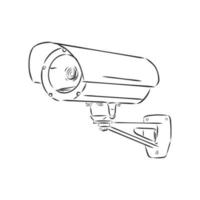 security camera vector sketch