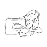 sewing machine vector sketch