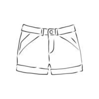 bosquejo del vector de los pantalones cortos