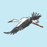 stork vector sketch