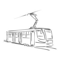 tram vector sketch