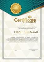 Certificate template with textured background, vector