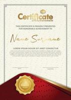 Certificate template with textured background, vector