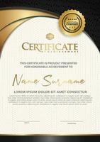 Certificate template with textured background, vector