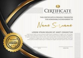 certificate template with luxury and texture pattern background vector