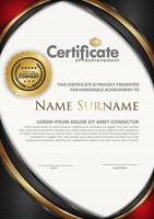 certificate template with luxury and texture pattern background vector