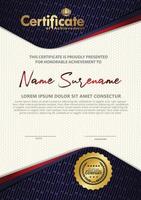 Certificate template with textured background, vector